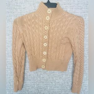 Joyce Leslie Women's Size M Beige Cardigan Sweater